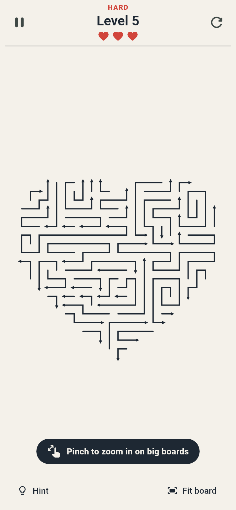 A heart-shaped hard level